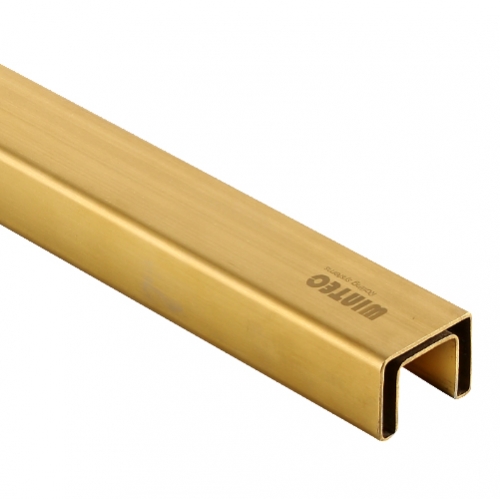 40x30x1.5mm 不锈钢矩形单槽 316L 钛金拉丝