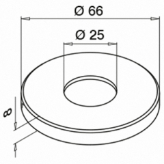 Ø42.4x2.0 mm 法兰，304材质 砂光