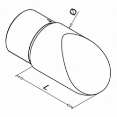 Ø42.4x2.0 mm 扶手管端口盖，304材质 砂光