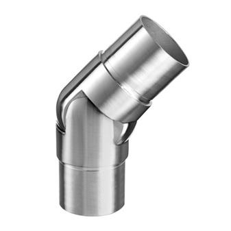 Ø42.4x2.0 mm 扶手管可调节连接，304材质 砂光