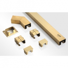 40x30x1.5mm 不锈钢矩形单槽 316L 钛金拉丝